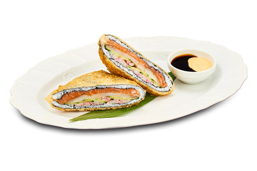 Суши сэндвич три рыбы доставка